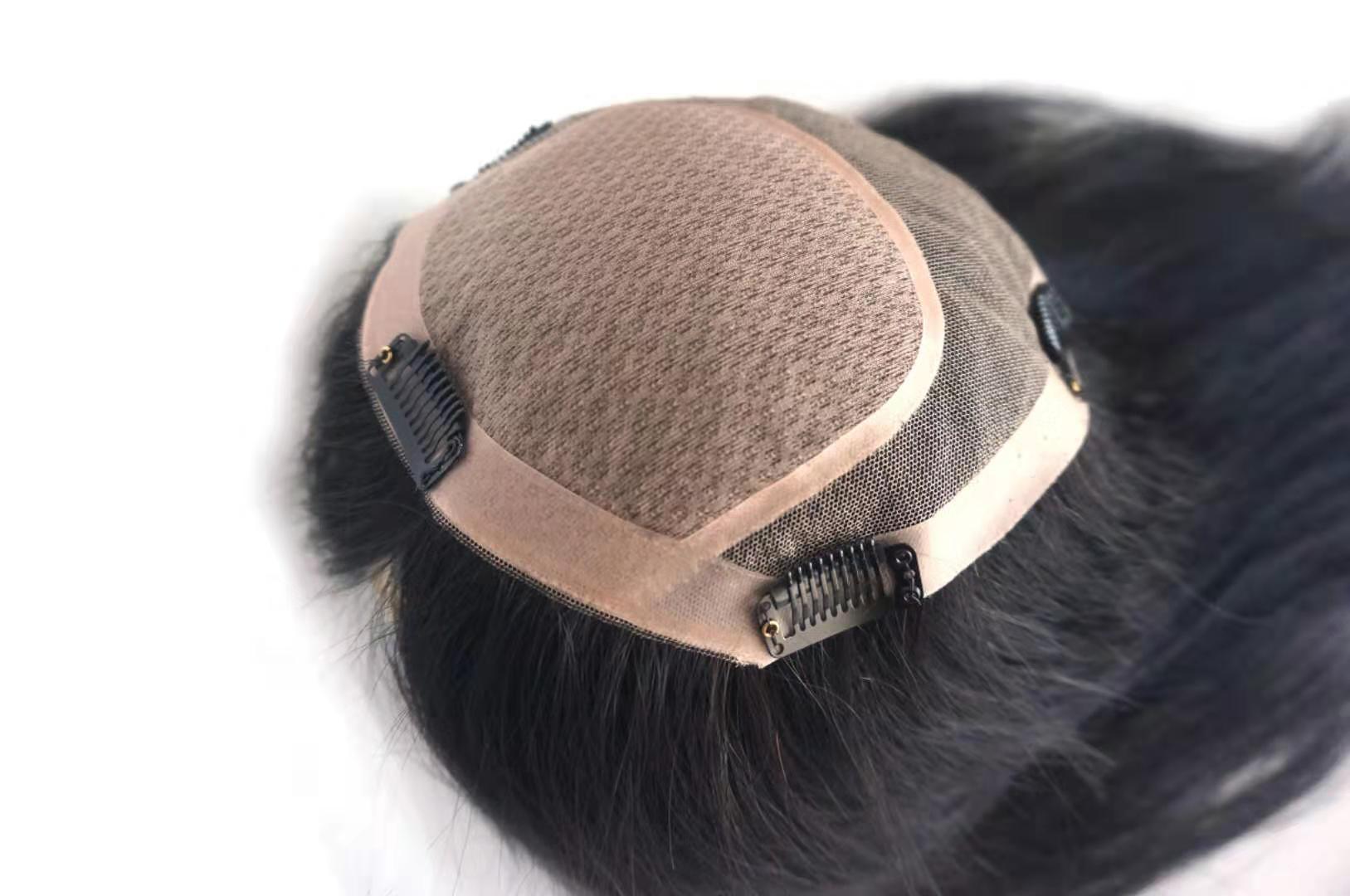 Women human hair replacement women toupee  JF311